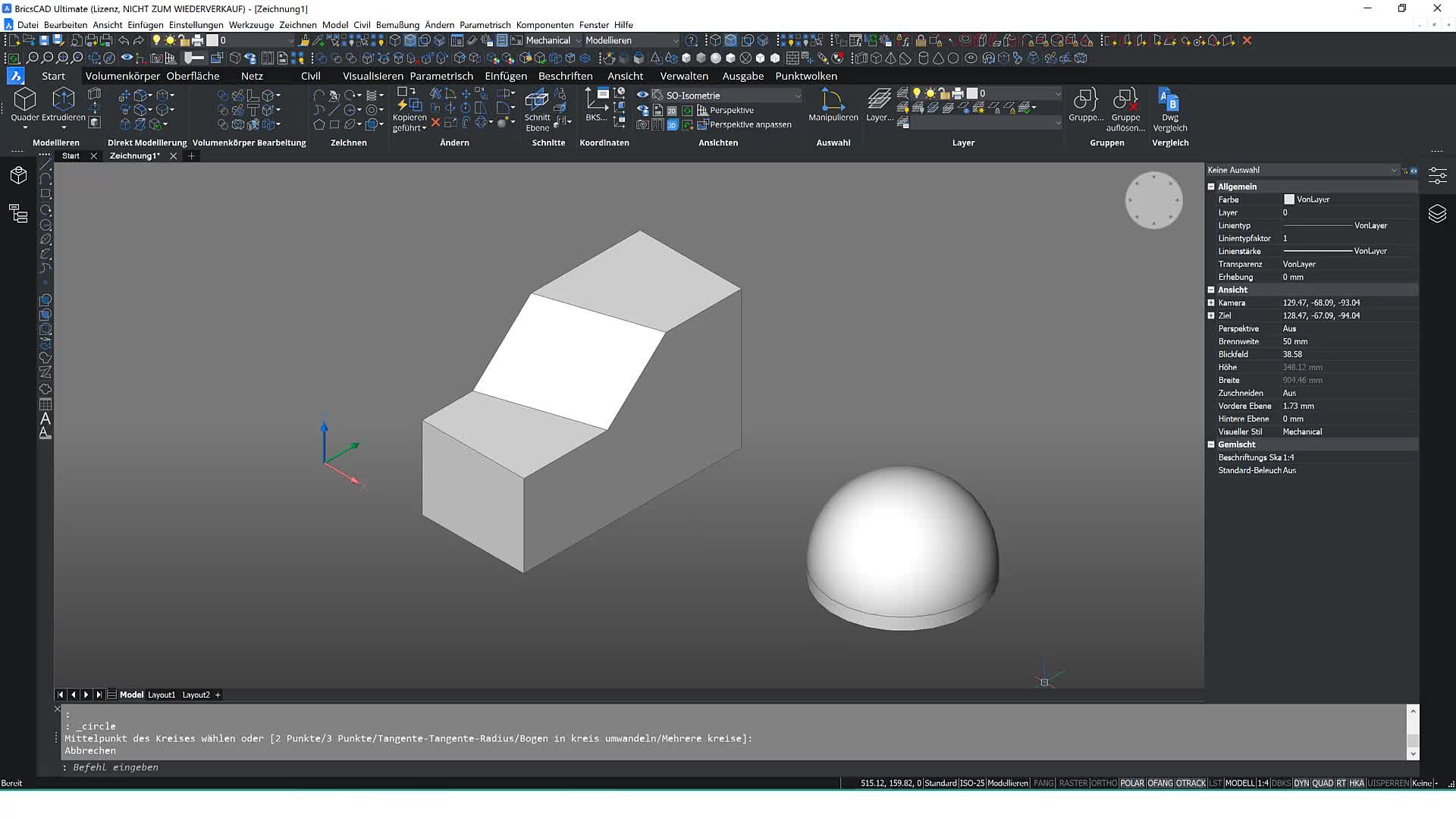 Zeichnen auf 3D Flächen mit dem dynamischen BKS