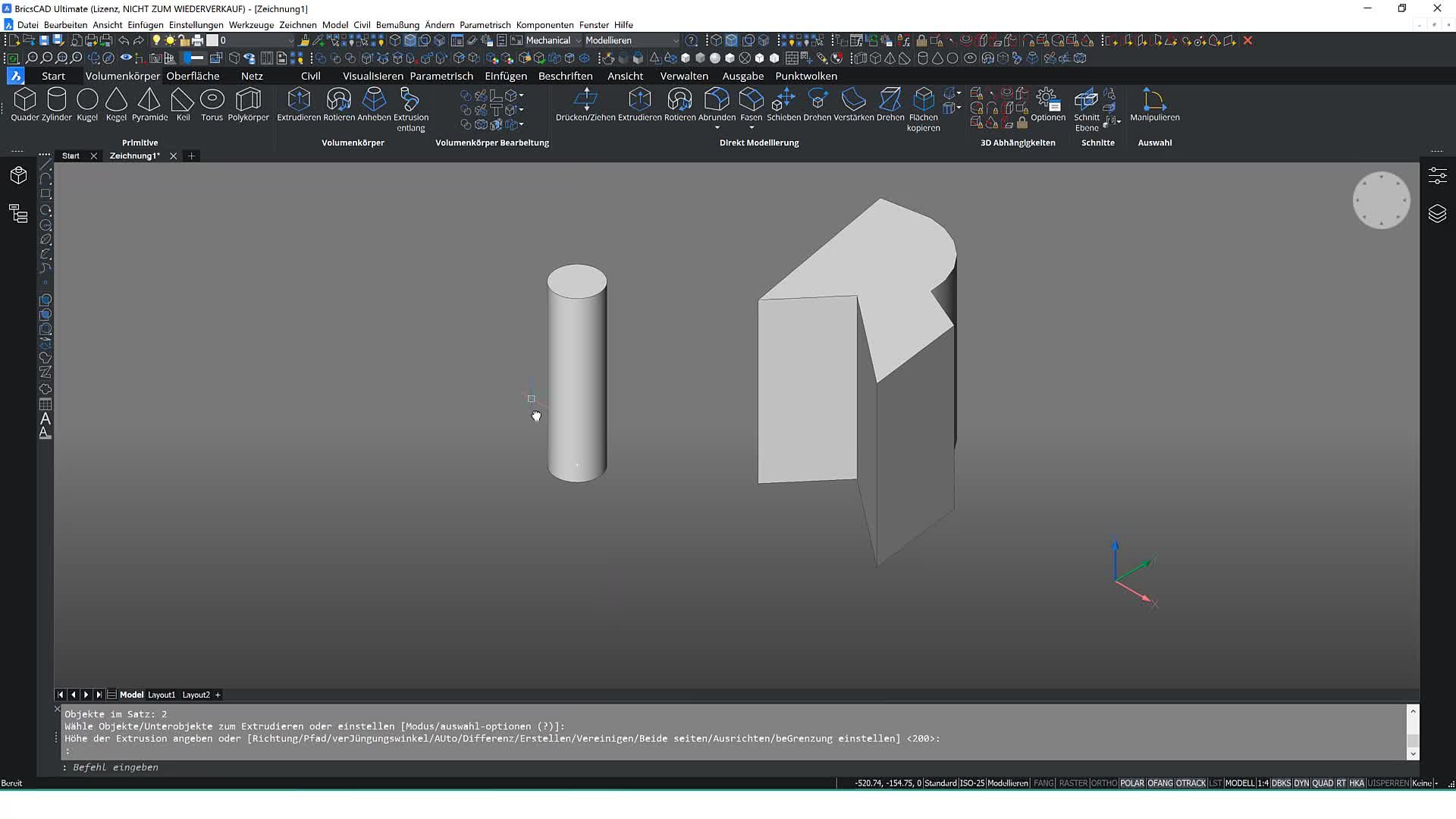 3D Extrusionsbefehl